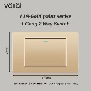 Type 035 Local standard orange junction box luxury PC panel socket switch gold