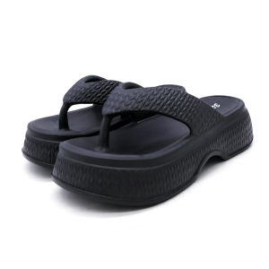 Tefansy Sandal Jepit Tinggi Wanita Karet Sandal Fuji Wedges Rumah Viral Slip On Selop Lucu