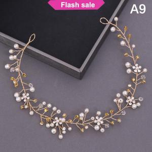 SHENHAO2🎀 Phụ Nữ Headbands Ngọc Trai Rhinestone Hoa Headband Wedding Phụ Kiện Tóc Cho Phụ Nữ Cô Dâu Headband Tóc Trang Sức Phụ Kiện Đám Cưới