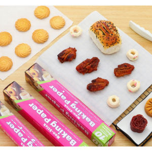 DFANCCIE Baking Paper Kertas Roti Kue Tart Panggang Anti Lengket Depan Belakang Alas Roti Non-Stick