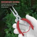 Needle Nose Pliers, 5 Inch, Needle Nose Pliers Set, 5 Pack, Small Needle Nose Pliers, Long Nose Pliers with Side Cutter, Spring Loaded Jewelry Needle Nose Pliers for Cutting and Bending Wire. 