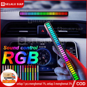 Lampu LED RGB Bar Strip Spectrum Audio Indicator Music Sound Control Lamp Music Atmosphere Ligh 32 LED Beads Sound Control Light And Sound Audio Spectrum Indicator Strip