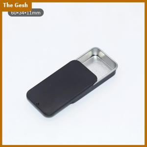 [The Gesh] Metal Rectangular Empty Mini Tin Box Tinplate Push Candy Cases Storage Box