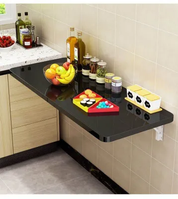 Table Adjustable Wall Mounted Folding Table Shelf Dinning Computer Hanging Desk