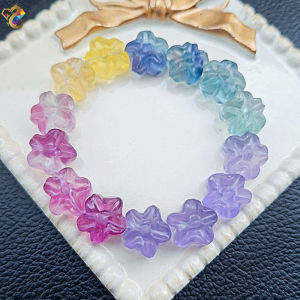 Collectors Grade Colorful Flower Fluorite Bracelet