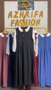 FREE BROS Gamis amira crinkle mix brukat malika wanita remaja dewasa muslimah realpict kancing depan busui frienldy