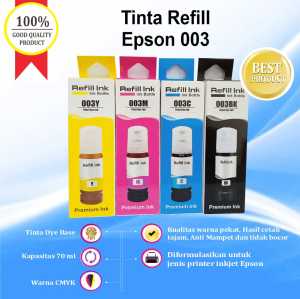 1 Set Epson 003 Tinta Printer L3110 L1110 L3150 Premium Ink - 1 Set Tinta