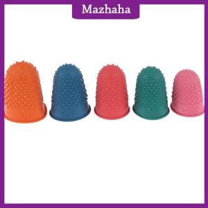 Mazhaha 5 cái đếm nón cao su thimble bảo vệ may quilter đầu ngón tay thủ công