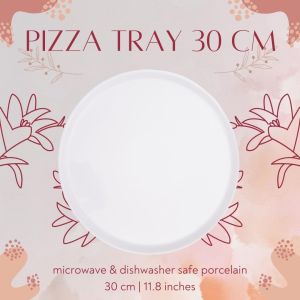 Pizza Tray 30 cm | Piring Pizza Keramik | Piring Saji | Piring Makan