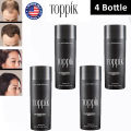 4/2/1CPS Toppik Hair Fiber (BLACK) hair building fibers original waterproof 27.5g natural keratin american quick hairline filling no fadin long-lasting and easy to wash fill in fine or thinning hair instantly thicker fuller looking hair  for men & women. 