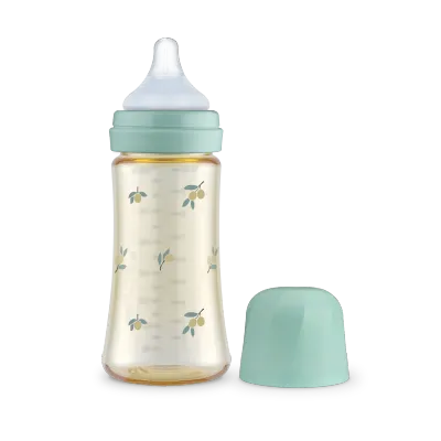Grosmimi PPSU Baby Feeding Bottle Single Pack 300ml - Anti Colic BPA Free Heat Resistant (with stage 2 teat)