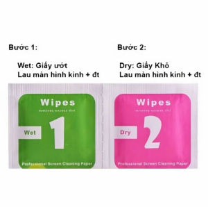 Tấm lau màn hình chuyên nghiệp Wet 1 Dry 2
