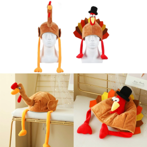 Thanksgiving Chicken Leg Hat Turkey Hat European and American Thanksgiving Cartoon Turkey Hat Thanksgiving Day