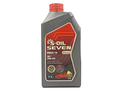 S-Oil Seven Red #9 SP 0W20 Fully-Synthetic Gasoline Engine Oil (1 Liter)