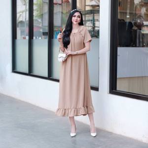 Dress fuji crinkle airflow daster viral tiktok 2023 /dres cantik ibu muda ld 120