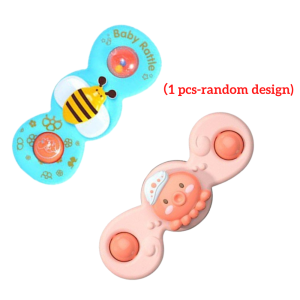 IsALifestyle Baby Kid Spinner Cute Animal Flower Spinning Toys Playtime Turning Fun Mainan Kanak Bayi 餐桌吸盘婴儿玩具