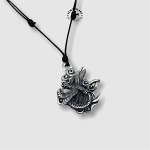 Pewterland Pendant 3D Seri Mitologi Shen Long Eternity KalungTengkorak 3 Dimensi Pria dan Wanita