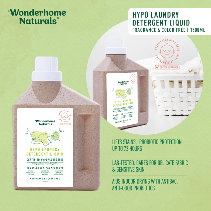 Wonderhome Naturals Hypo Laundry Detergent Liquid 1.5L Lazada PH