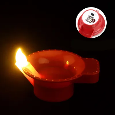 Candle Lamp Electric Floating on Water Diya LED Light Waterproof Glowing Decor Diwali India Oil Lamp Deepavali Festival Decoration