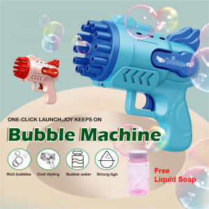 Gatling Bubble Machine Best Toys & Gift For Kids Gatling Model Porous Bubble Machine Automatic Bubble Machine for Kids Outdoor