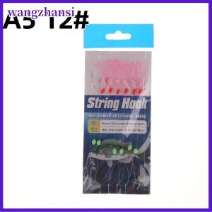 wangzhansi 1 cái 6 móc nước mặn giàn 6 Chuỗi móc flasher cá thu lông câu cá Mồi Câu Cá Biển mồi cá thu