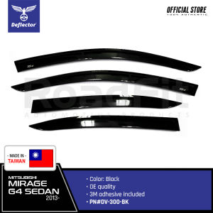 DEFLECTOR Door Visors/Rain Guard for Mitsubishi Mirage G4 Sedan 2013- 4PCS/SET DV-300-BK