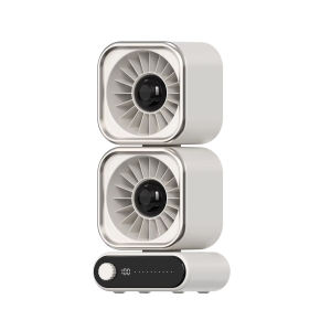 Cyclic Dual Head Fan 4000mAh Oscillating Charging Digital Display Portable Office Home Dormitory Silent High-Wind Desktop Fan