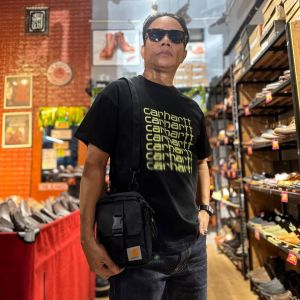 T-SHIRT CARHARTT 208 Black Short Sleeve Roundneck High Quality Cotton Baju lelaki Lengan Pendek