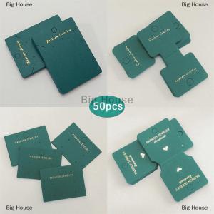 [COD] Big House 50Pcs Simple Paper Label Cards Handmade Gift Tags Jewelry Display Tag Cards Hair Clip Hair Accessories Foldable Package Card