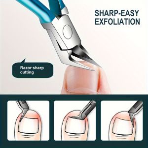 Professional Stainless Steel Cuticle Nippers Hypoallergenic Precision Nail Care Tool for Easy Exfoliation Razor Sharp Trimming of Hangnails and Dead Skin