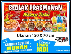 Banner SEBLAK Spanduk SEBLAK ukuran 150x70 cm COD / Banner SEBLAK Spanduk SEBLAK ukuran 150x70 cm COD