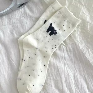 Kawaii Womens Stockings Cartoon Cat Middle Tube Socks Harajuku Korean Warm High Quality Soft Comfortable Socks