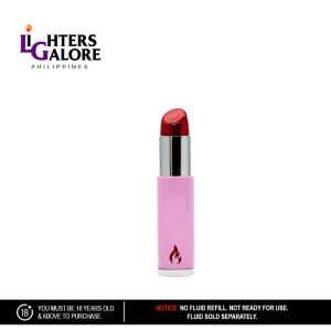 Lighters Galore- RECHARGEABLE LIGHTER 211 ( Flame logo Lipstick Blow & Shake Ignition ASSORTED COLOR)