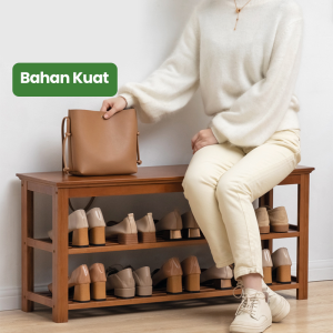 COD Starlight Rak Sepatu Kayu Susun Tempat Sandal Rack Penyimpanan Serbaguna Rak Buku Bunga Hiasan HRS204