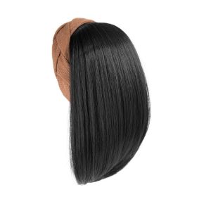MICACOH Fake Hair Synthetic Headband Wigs Clip in Korean Style Half Headband Wig Heat Resistant Fiber All-Match Women Hair Hoop