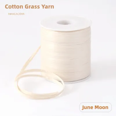 OKDEALS Dệt vải Sợi Raffia Thân thiện với môi trường 120M mỗi cuộn Mũ móc dây ruy băng Chất lượng cao cấp Bền bỉ Sợi móc Tự làm