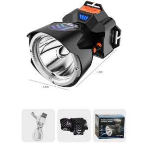Đèn Đội Đầu Câu Cá 3 Chế Độ Sáng Pin Sạc USB Đèn LED Sạc Tích Điện Dùng Đi Đêm Cắm Trại Ngoài Trời