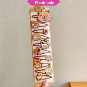 SHENHAO2🎀 10 cái dễ thương capybara Mini Kẹp Tóc Cô Gái phụ nữ tóc Clip Mũ tóc Clip Side bangs Clip Mũ trẻ em Phụ kiện tóc