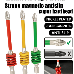Rainbow Head Spring Super Hard Screwdriver Bit Electric Screwdriver Head With Strong Magnetic Cross Screwdriver Repair Tool Kit