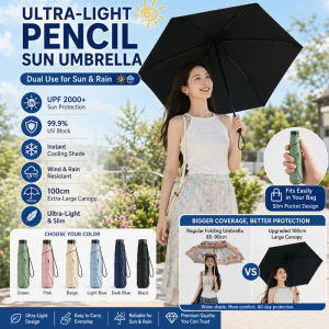 Sun Umbrella Compact UV Protection All Weather Ultra Lightweight Portable Travel Umbrella Slim Design