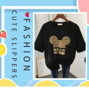 QXshop เสื้อยืดลาย สวยงาม สีดำ แมชท์ง่าย เป๊ะปัง ใส่ได้ทุกที่ทุกเวลา เสื้อสีแดงหญิง ชุดของ ☀️