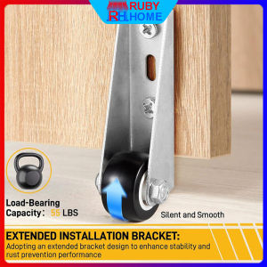 Ruby home Directional Door Pulley Metal Casters Silent Antirust Multipurpose Door Support Table Leg Wheel