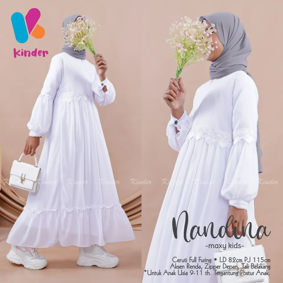 Maxi store dress putih