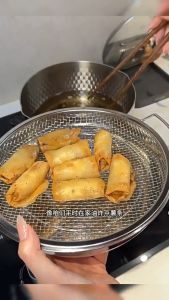 Stainless Steel Frying Oil Drain Basket Drip Tray Fine Mesh Oil Filter Screen Food Grease Collector