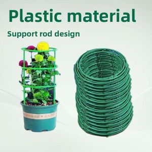 YOUJ Green Plastic Plant Support Pole Climbing Flower Frame Crab Claw Ball Support Flower Vine Rack Splicing Flower Stand Indoor Household