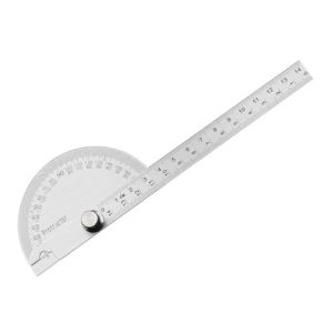 FDGFGG Measuring Instrument Tools Rotary Goniometer Measuring Ruler Round Head Caliper Angle Ruler Protractor 180 Degree Protractor Adjustable Protractor