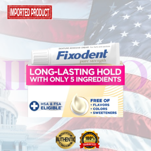 FIXODENT PURE STRENGTH SECURE DENTURE ADHESIVE 68g IMPORTED FROM USA