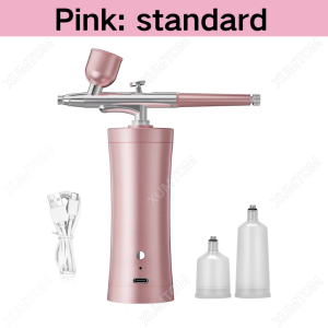 XUMTOM Dual-Action Airbrush kit with Mini Air Compressor 0.3mm Air Brush Sprayer Portable Cordless Airbrush with Low Noise for Makeup Tattoo Nail Art