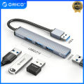 ORICO Type C HUB 4พอร์ต USB 3.0 2.0ตัวแยกสัญญาณ OTG อะแดปเตอร์แบบพกพาแท่น TF สำหรับอุปกรณ์คอมพิวเตอร์. 