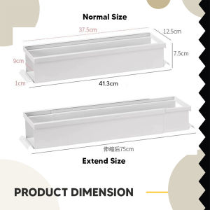 Worthbuy Adjustable Sliding Kitchen Storage Space-Saving Cabinet Drawer Rak Laci Simpanan Gelongsor Boleh Laras
